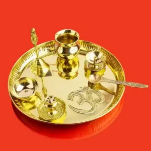 Brass Pooja Thali Set - Kerala Metal Art